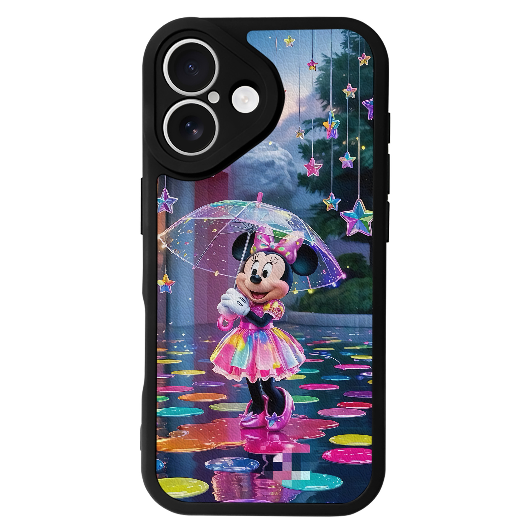 （画像用） ミッキーマウス Mickey Mouse 【iPhone 16シリーズ対応】シリコンスマホケース（レザー調） 材質：シリコン